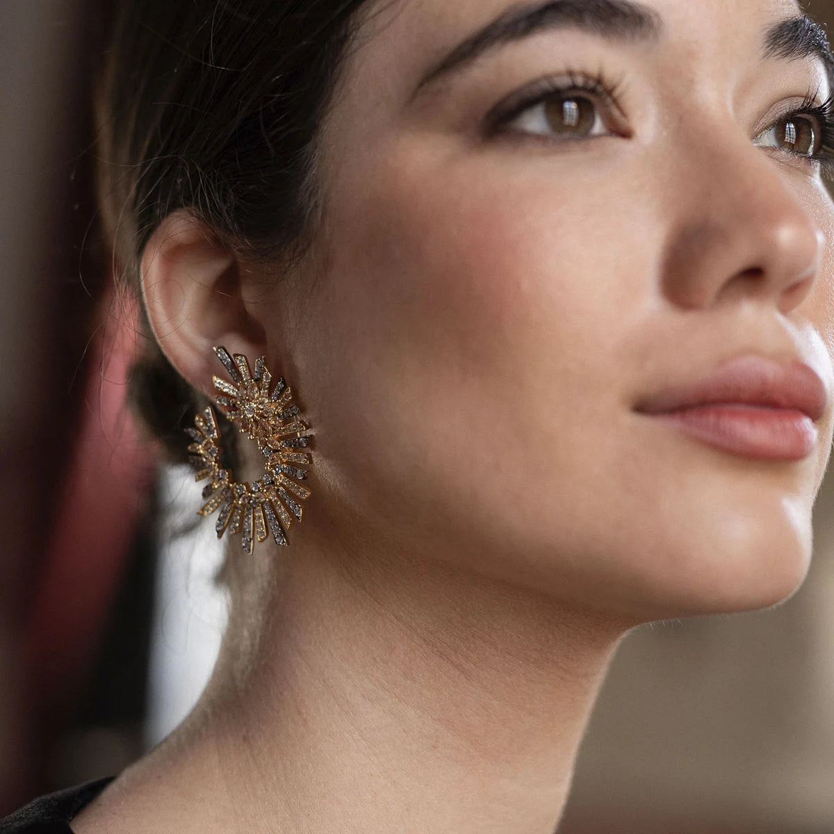 Pendientes Menester Cromo y Gold Shine