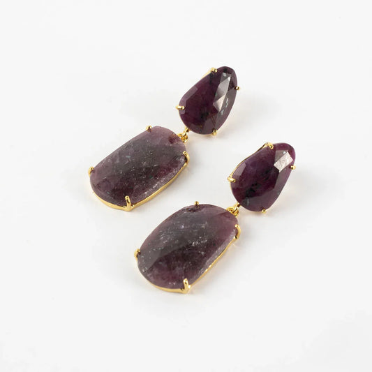 Pendientes Kaptol Ed. Limitada Burdeos Rubí
