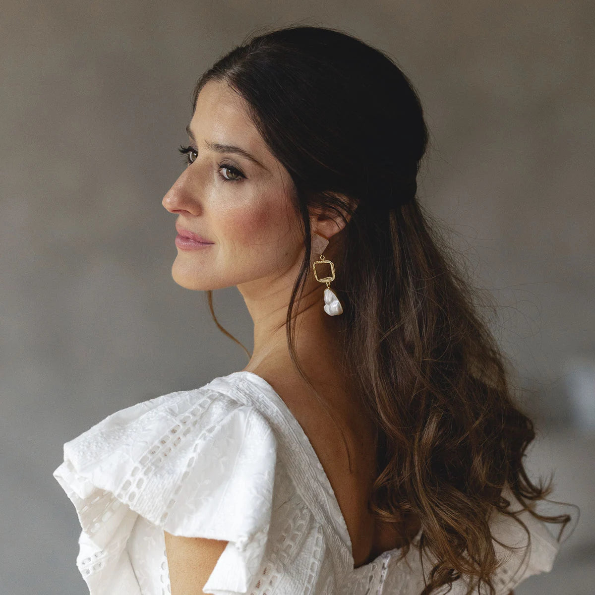Pendientes Attina Rosa cuarzo