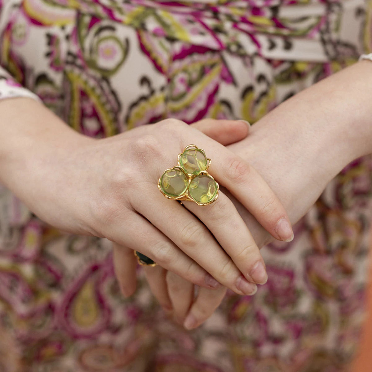Anillo Baviera Liso Verde Lima