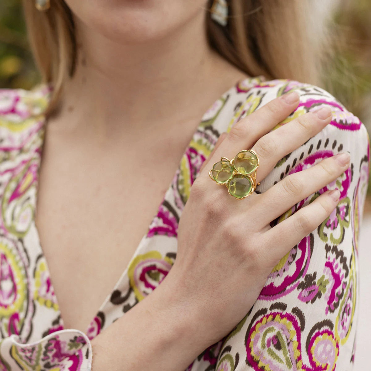 Anillo Baviera Liso Verde Lima