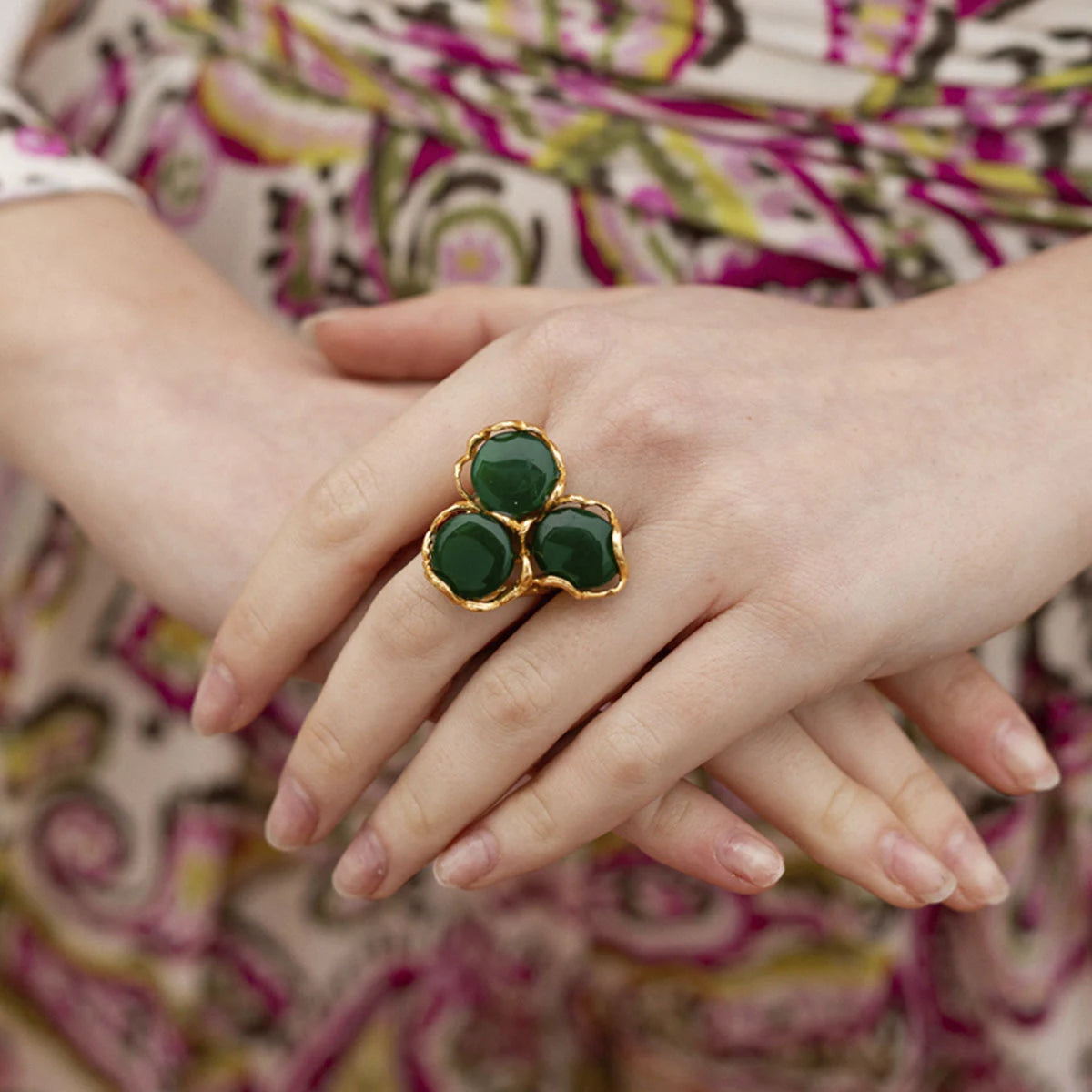 Anillo Baviera Liso Verde