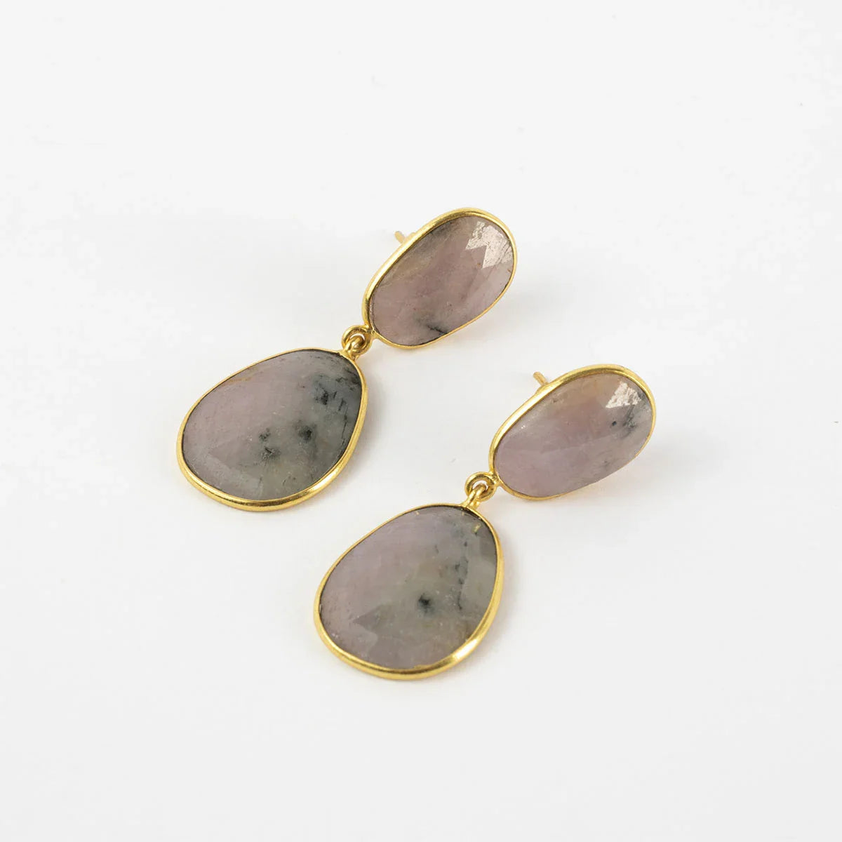 Pendientes Zagreb Ed. Limitada Rosa gris y dots