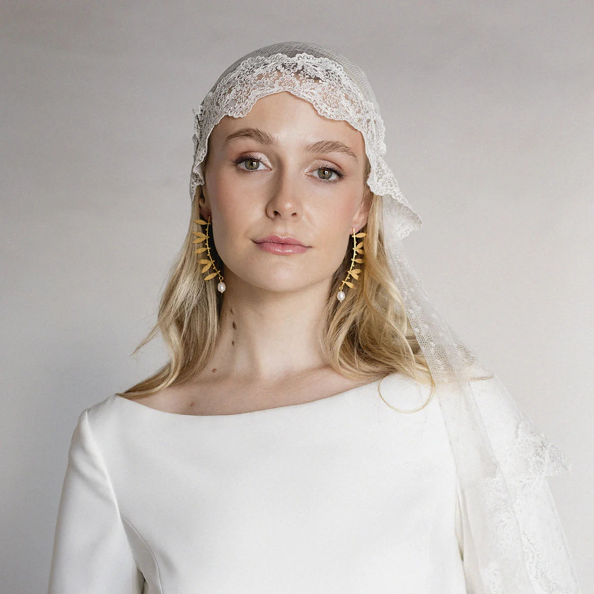 Pendientes Fronda Perla