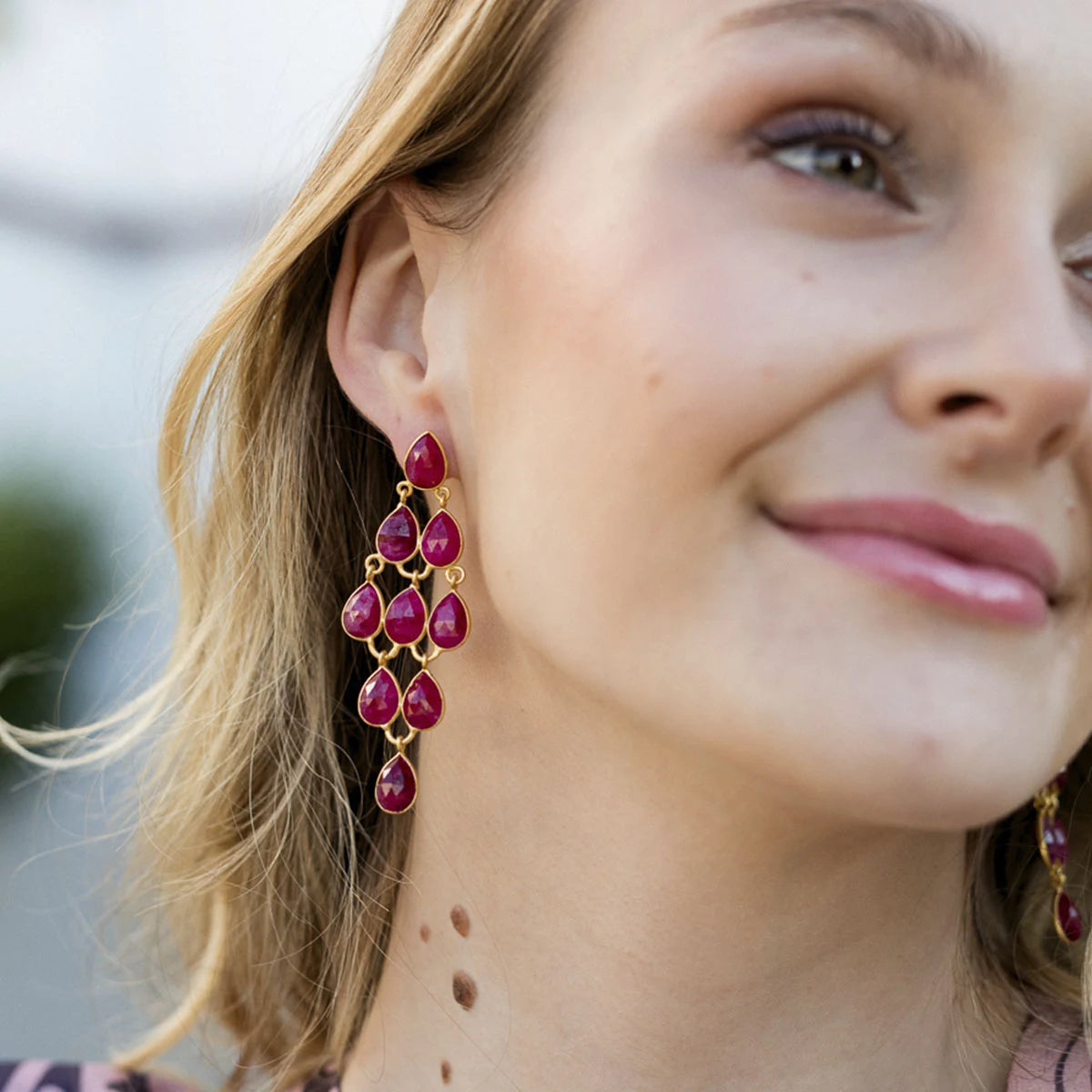 Pendientes Roselia Rubí