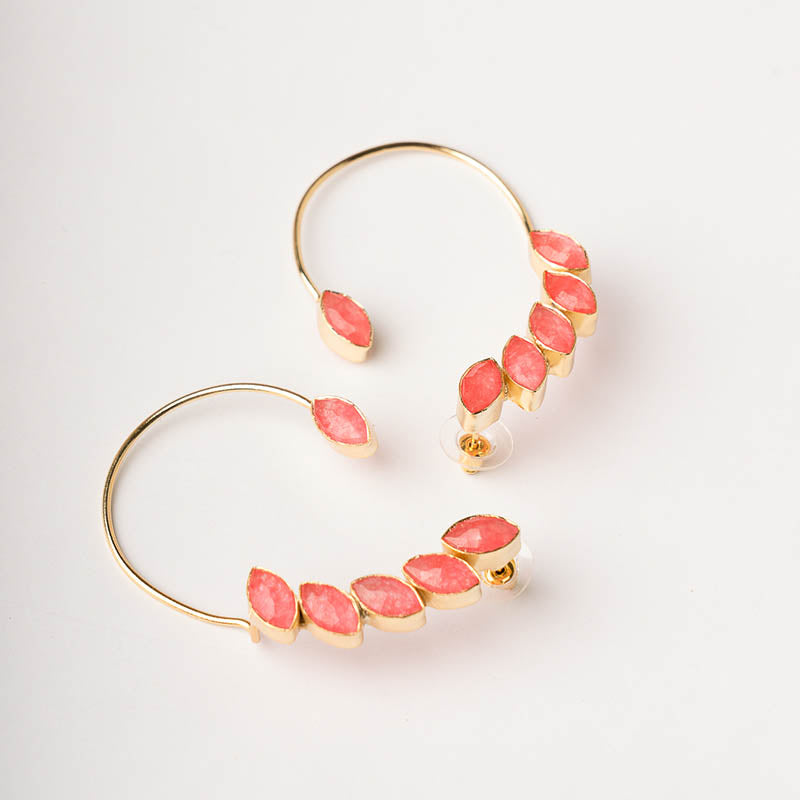 Pendientes Earcuff Cometa Ed. Limitada Rosa Coral