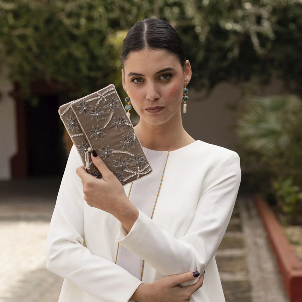 Bolso Sobre Gélida Plata Marrón