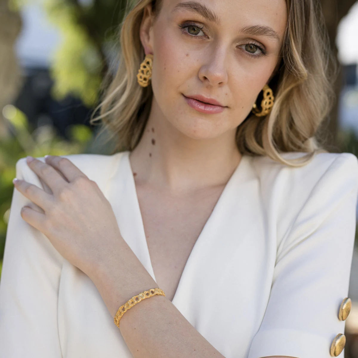 Conjunto Pendientes Aros Arenisca + Pulsera Arena + Anillo Arenas