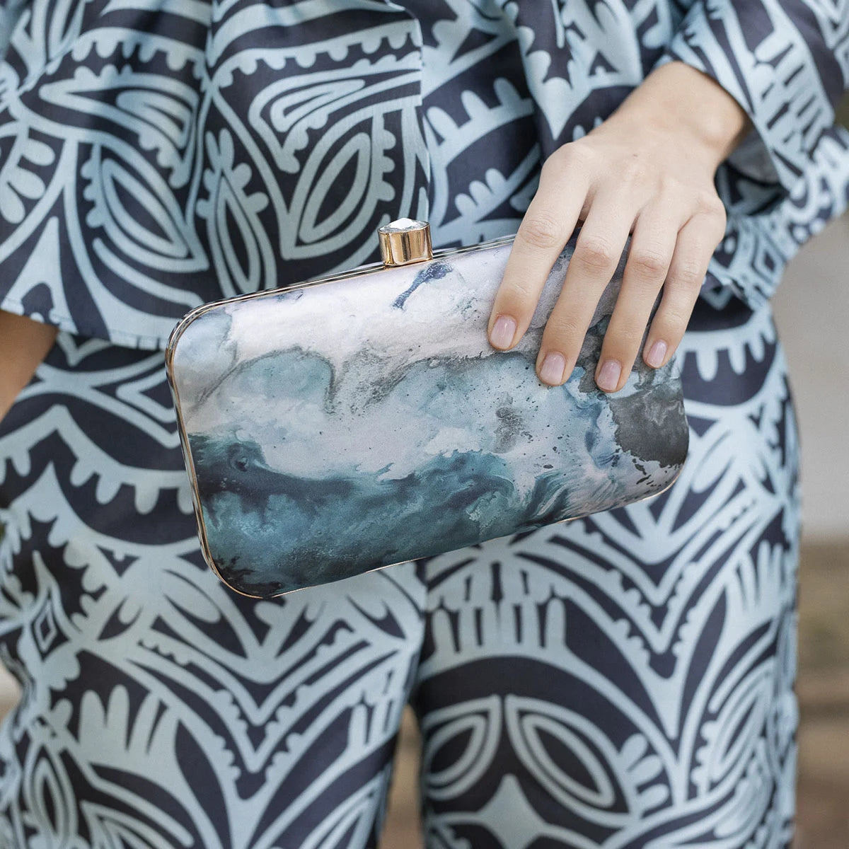 Bolso Print Mar Azul