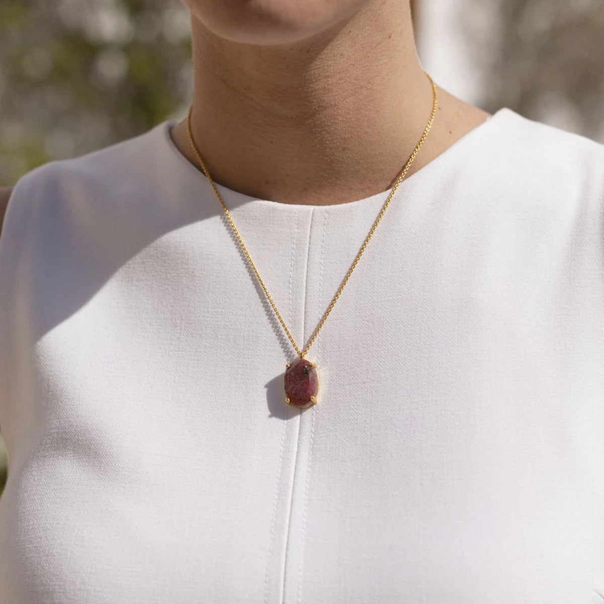 Colgante Luzia Rubí Rhodonite