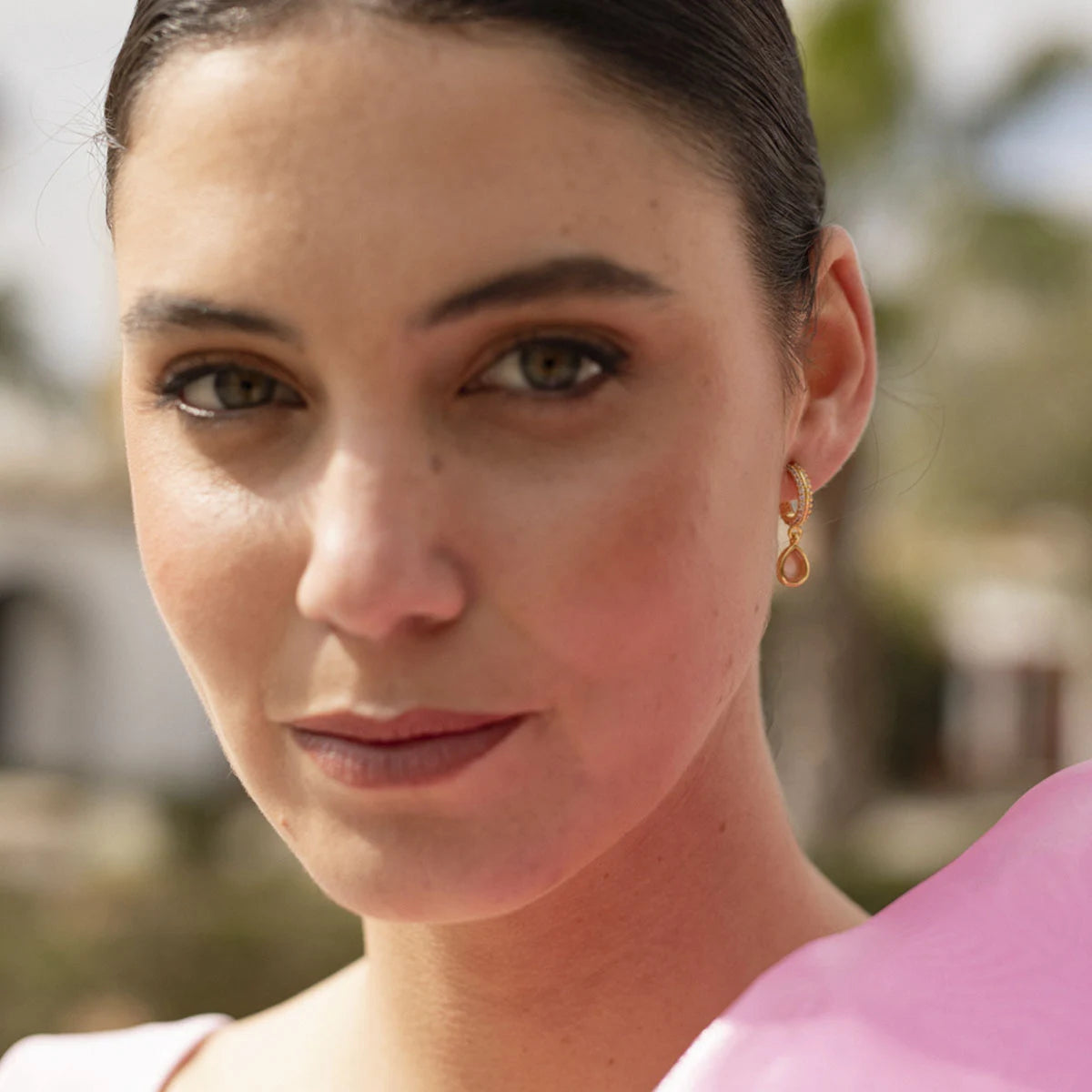 Pendientes Aros Eyre Rosa Salmón