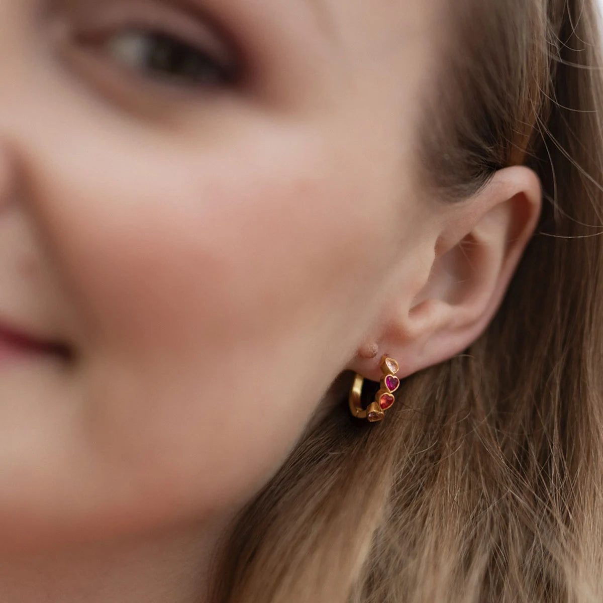 Pendientes Aros Liebe Rosas