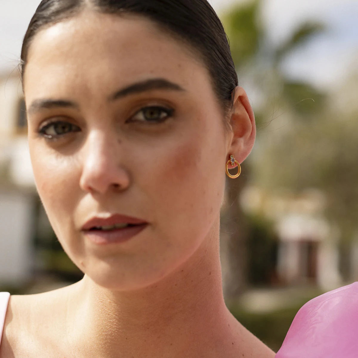 Pendientes Honne Azul y Blanco