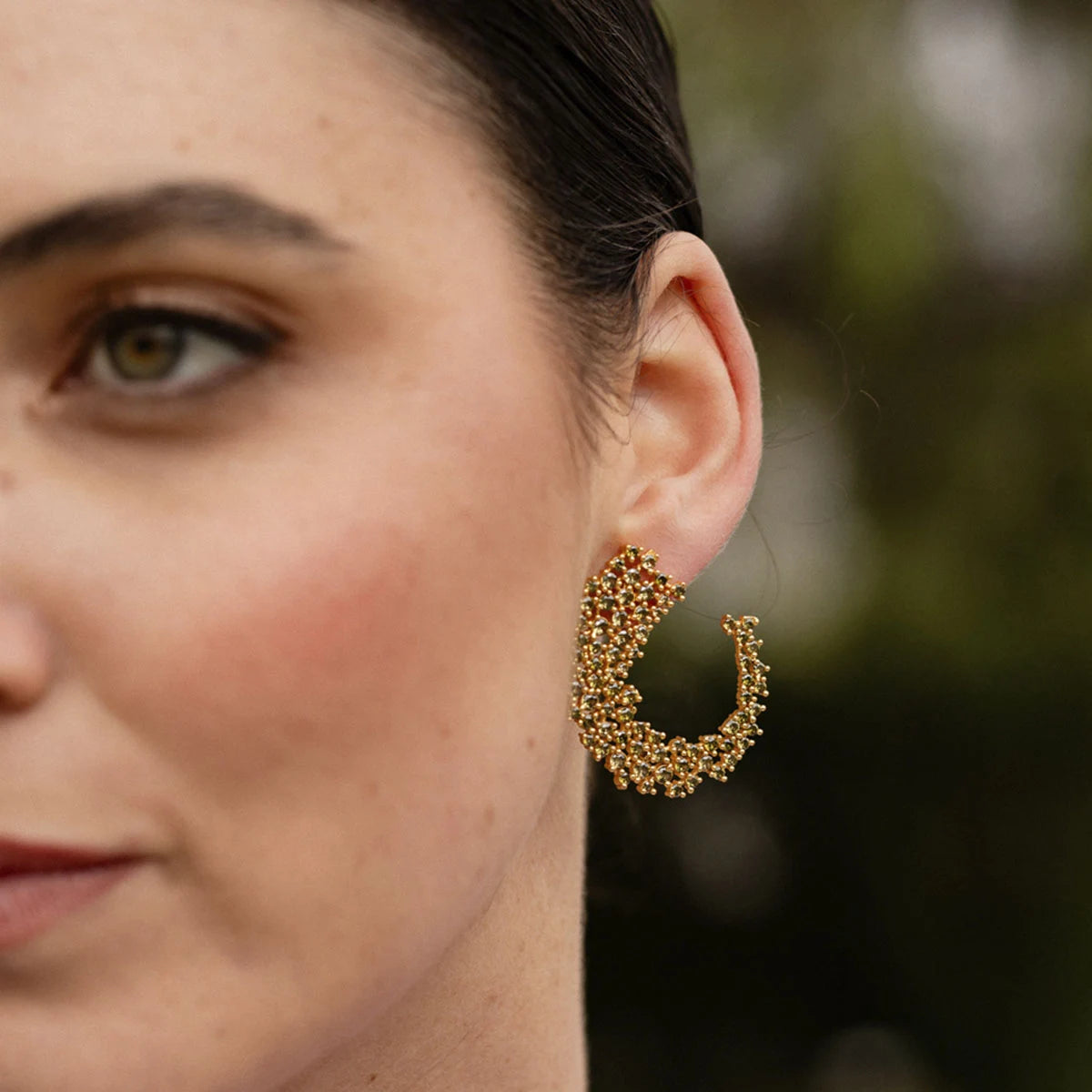 Pendientes Mirto Verde Oliva