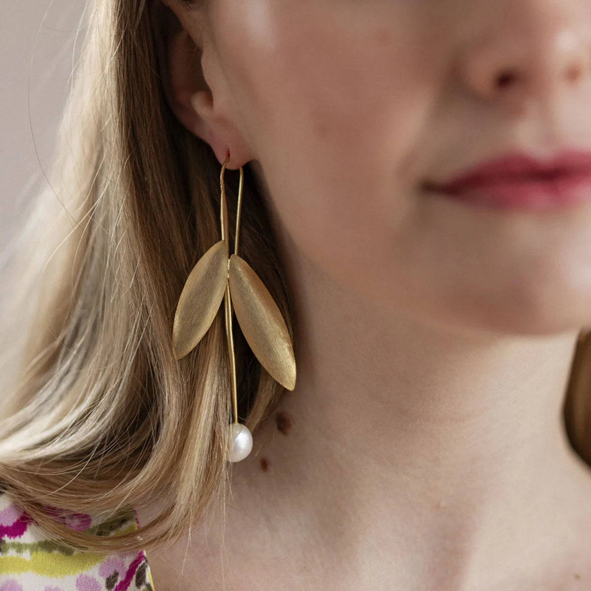 Pendientes Olivo Perla