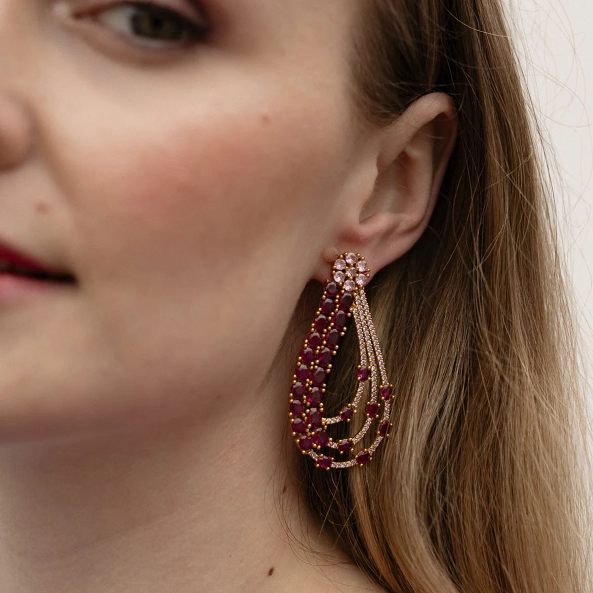 Pendientes Rocío Fucsia y Rosa