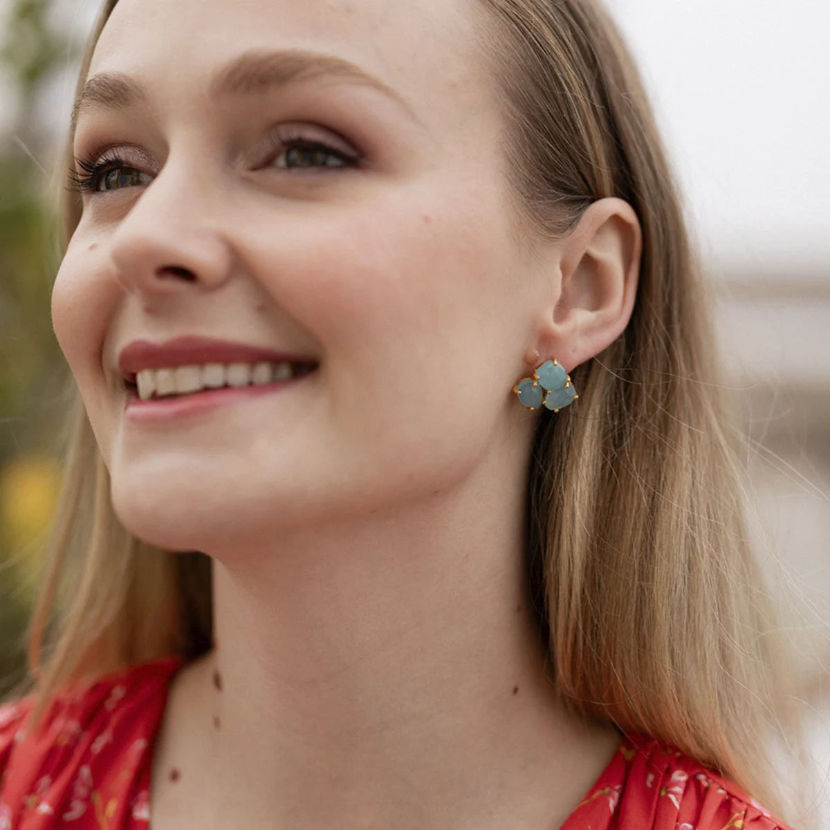 Pendientes Tiza Azul Turquesa