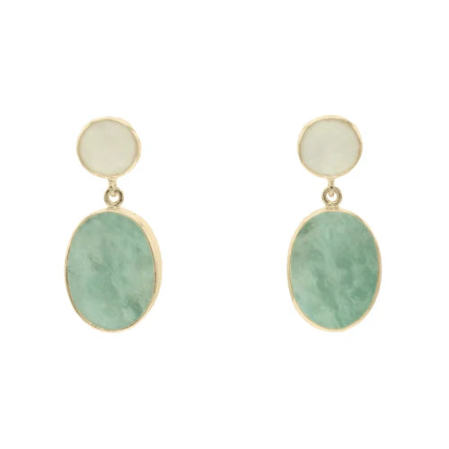 Pendientes Rupia Iconic Ed. Limitada Piedra Lunar y Amazonita