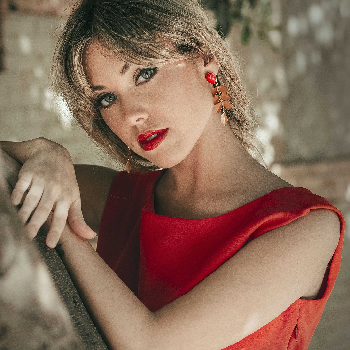 Pendientes Majus Rojo
