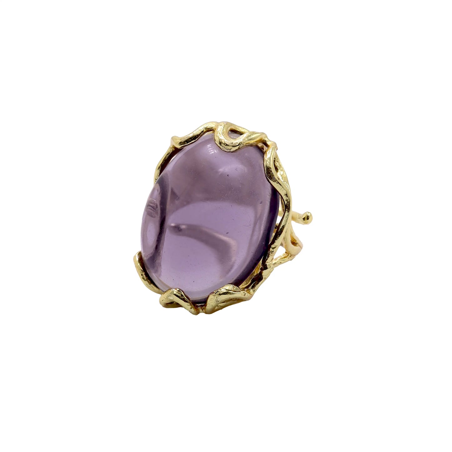 Anillo Alpes Liso Morado Amatista