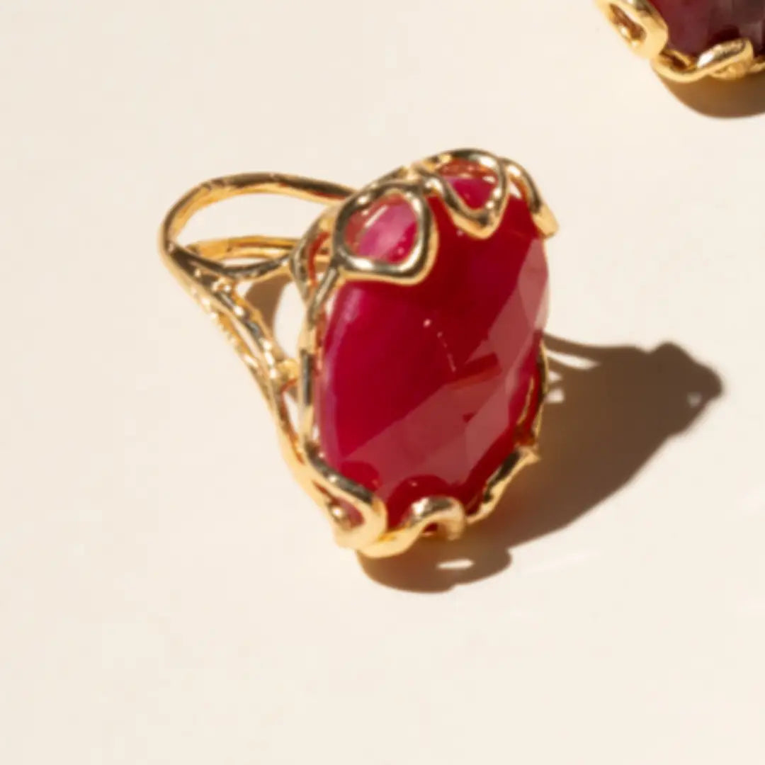 Anillo Alpes Face Fucsia