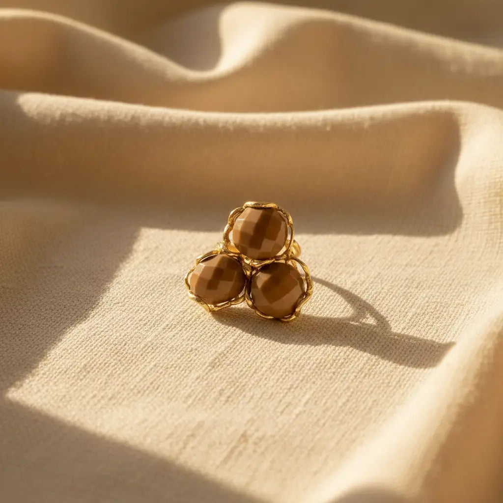 Anillo Baviera Face Ed. Limitada Marrón