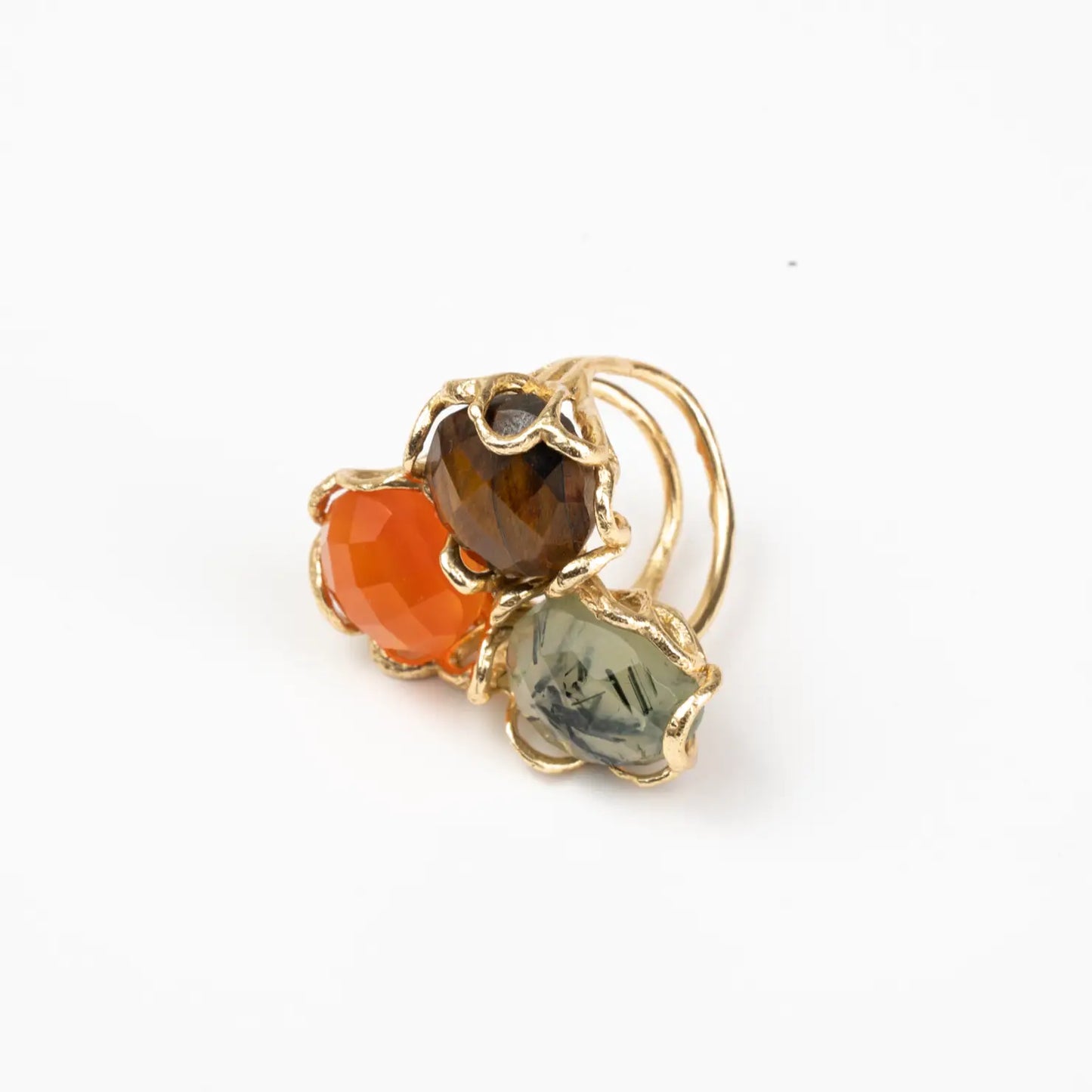 Anillo Baviera Face Ed. Limitada Naranja, Marrón y Verde Prenhita