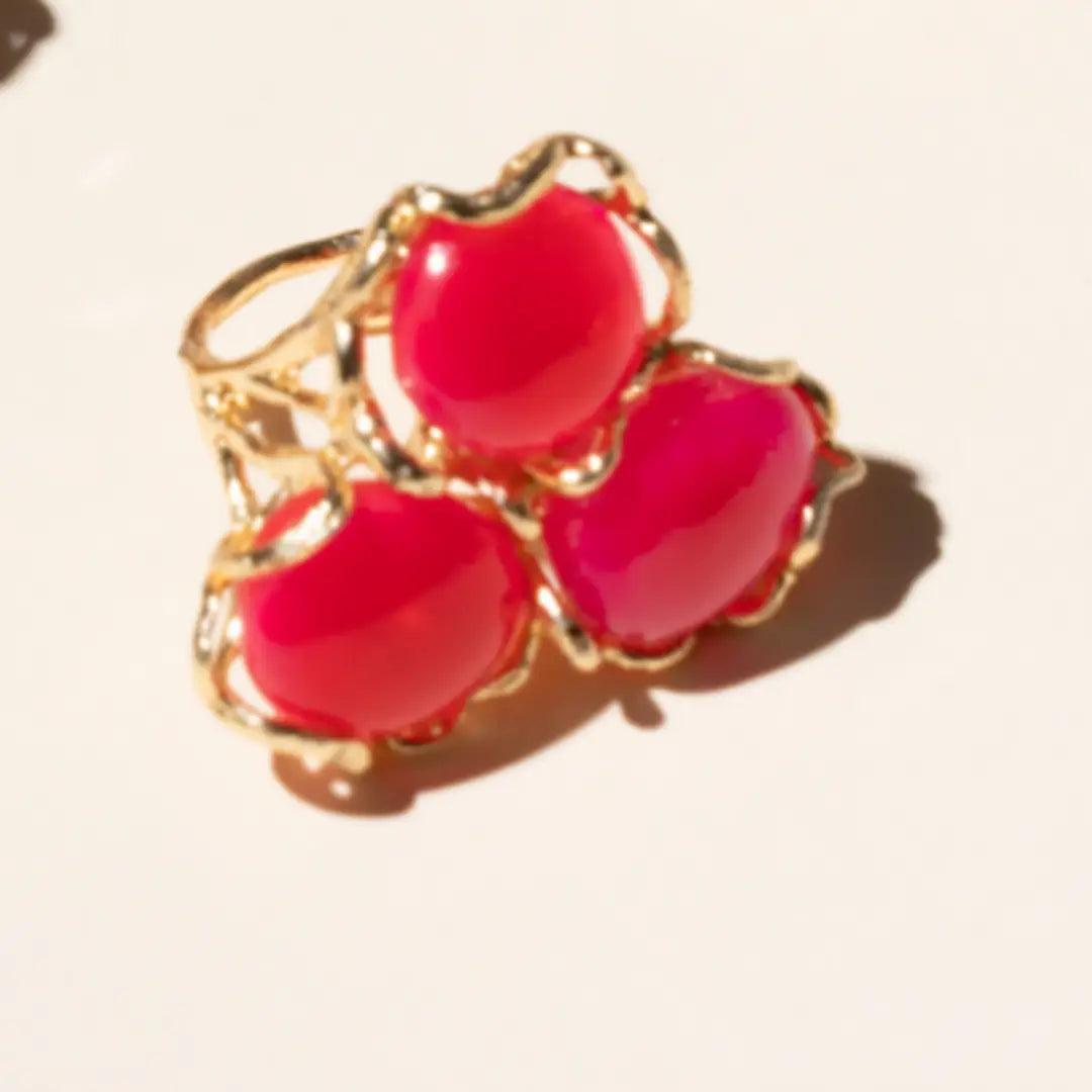 Anillo Baviera Liso Fucsia