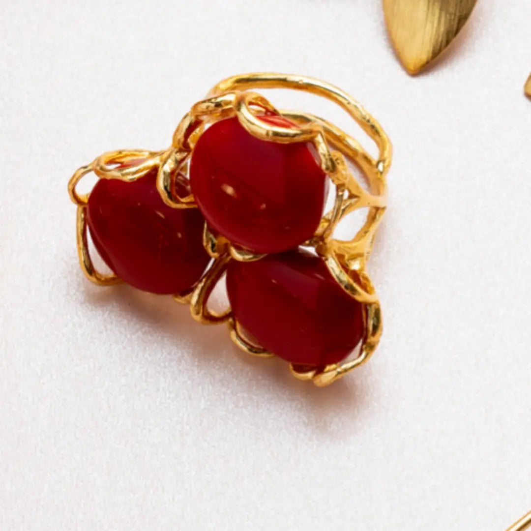 Anillo Baviera Liso Rojo