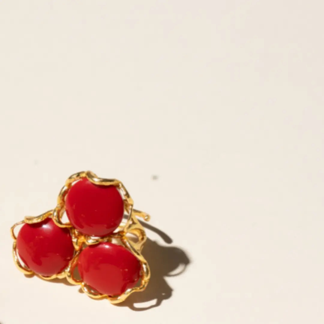 Anillo Baviera Liso Rojo