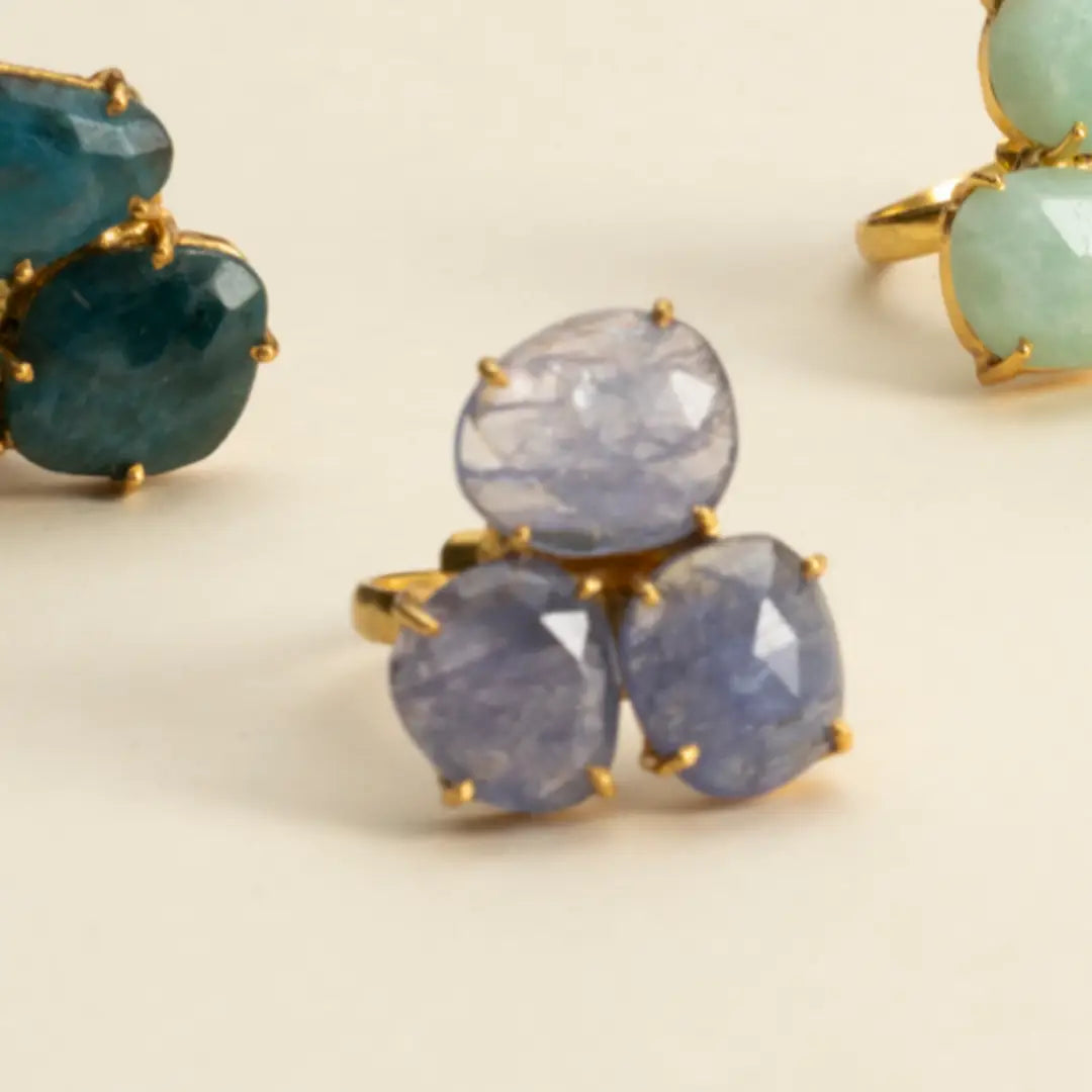 Anillo Mosaico Spohn Azul Tanzanita