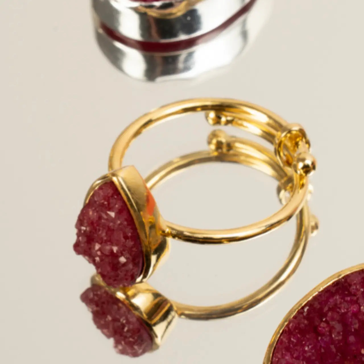 Anillo Queens Burdeos Rosado