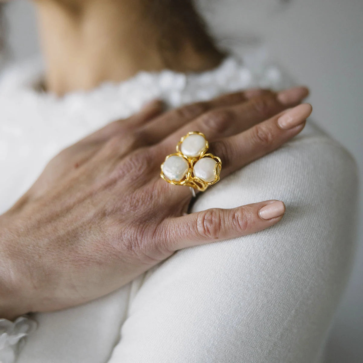 Anillo Baviera Perlas