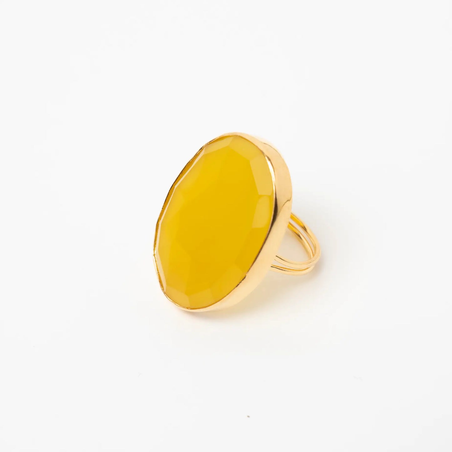 Anillo Galaxy Ed. Limitada Piedra Pulida Amarillo