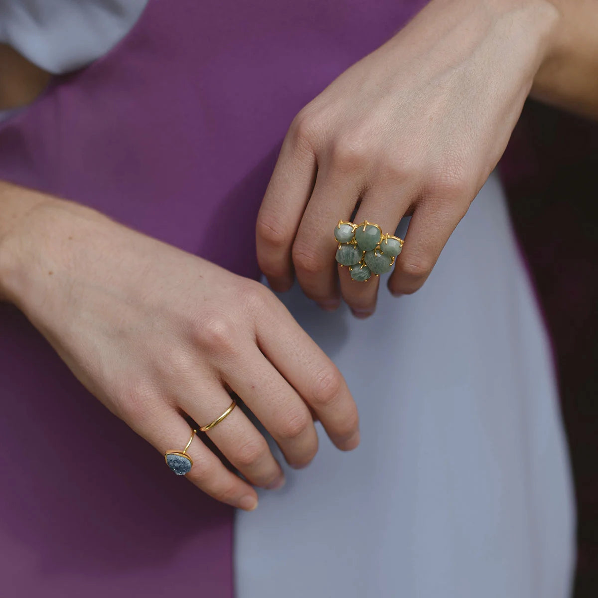 Anillo Queens Azul turquesa