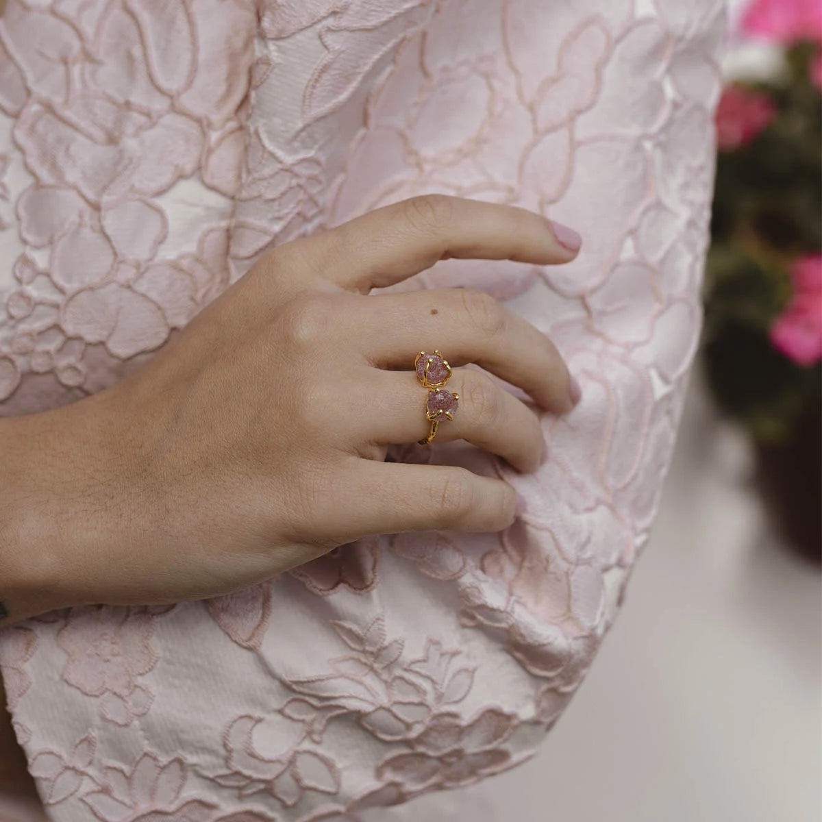 Anillo Setubal Fresa coral