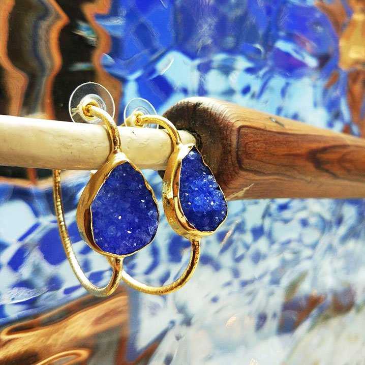 Pendientes Aros Malta Ed. Limitada Azul