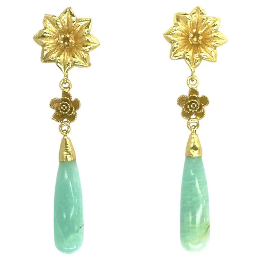 Pendientes Aurora Andaluza Verde Agua