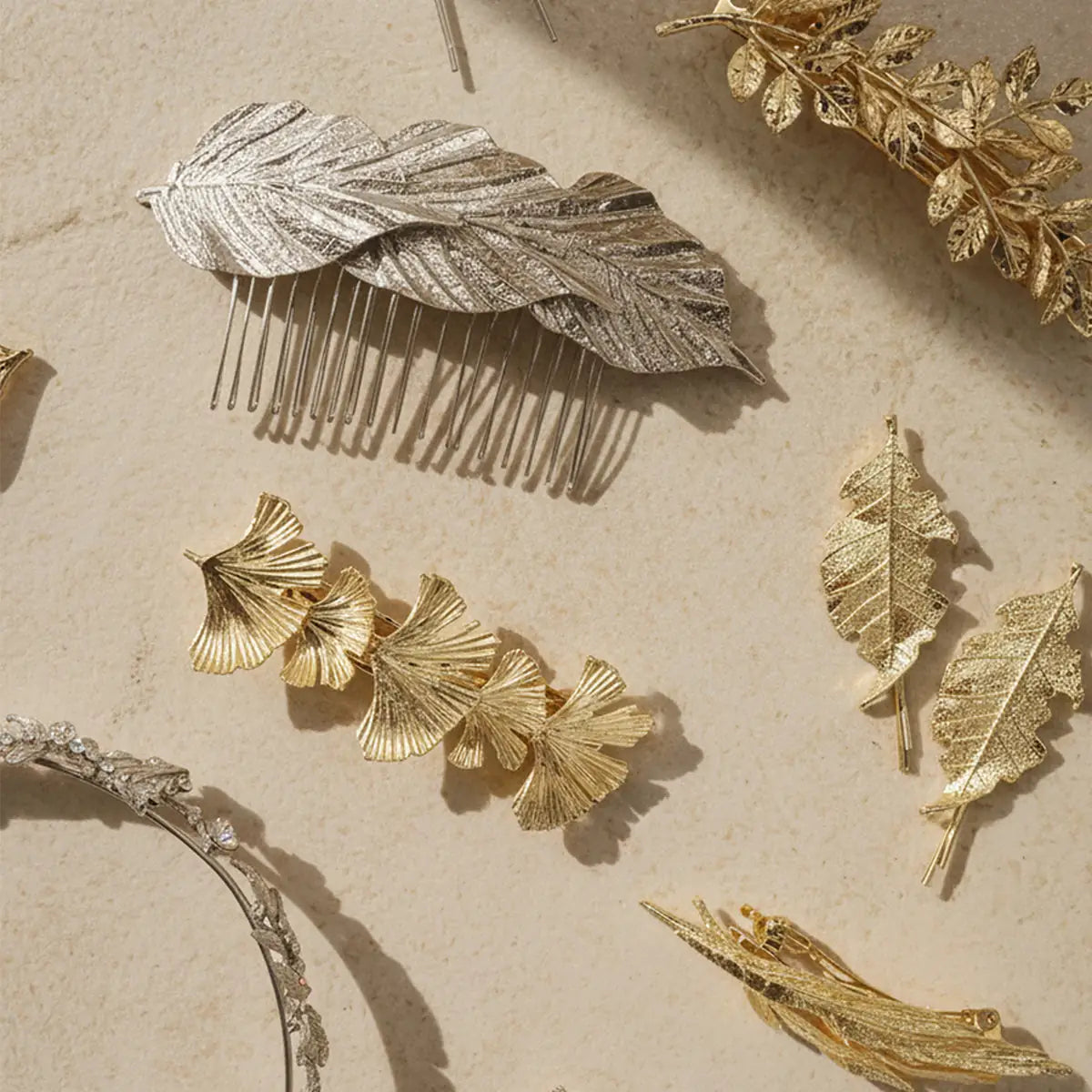 Golden Nature Gold Hairpins - pair