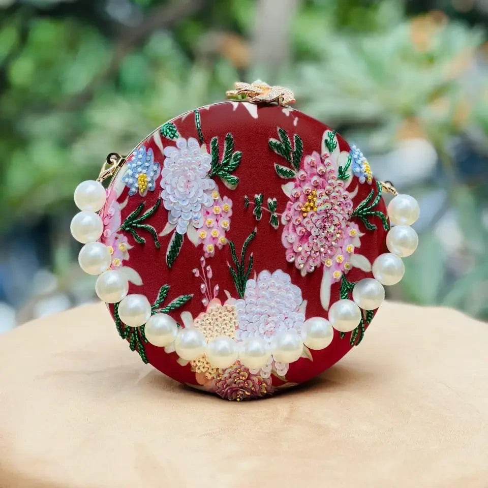 Bolso Circular Luma Granate