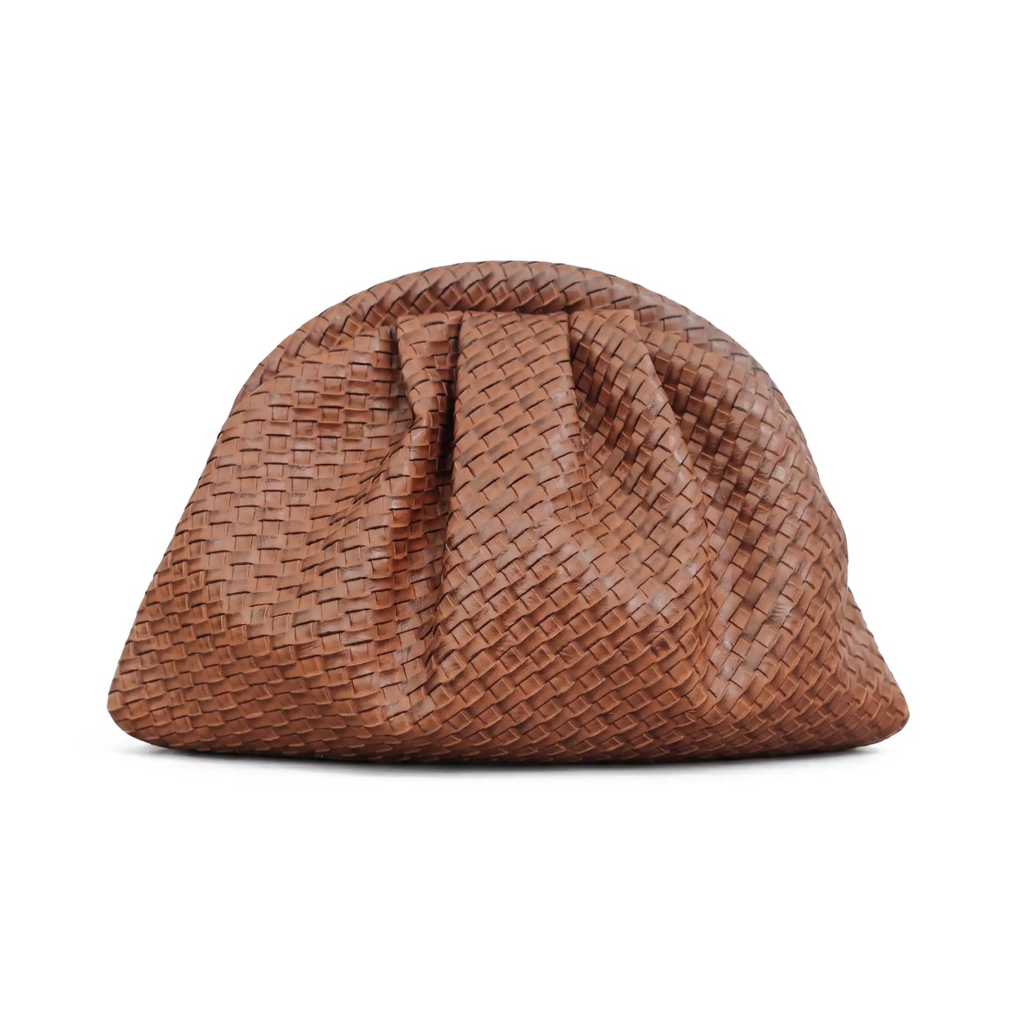 Bolso Nube Trenzado Marrón