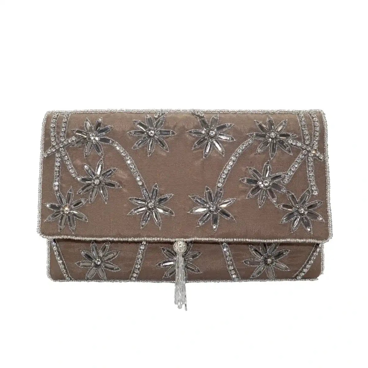 Bolso Sobre Gélida Plata Marrón