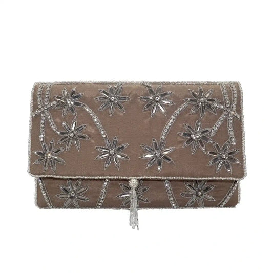 Bolso Sobre Gélida Plata Marrón