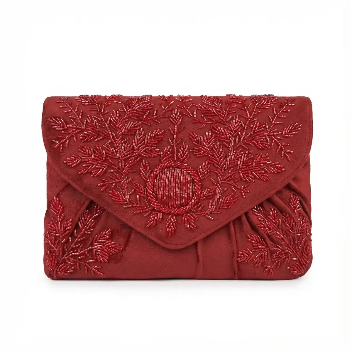 Sabina Burgundy Clutch Bag
