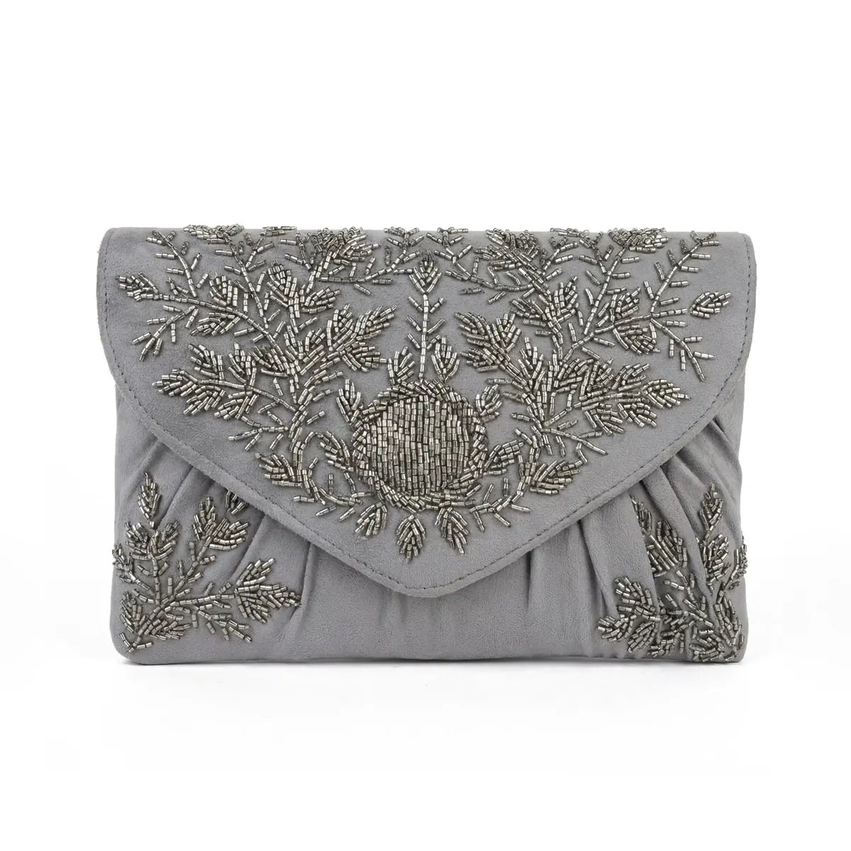 Sabina Grey Clutch Bag
