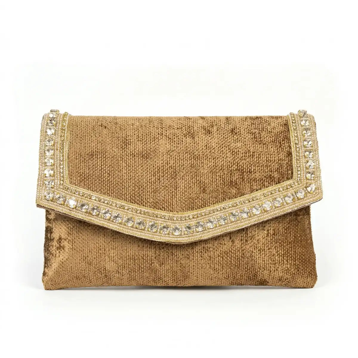 Bolso Sobre Velvetia Shine Marrón