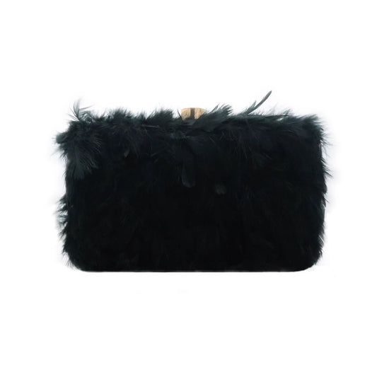 Bolso Tamlor Plumas Verde Oscuro