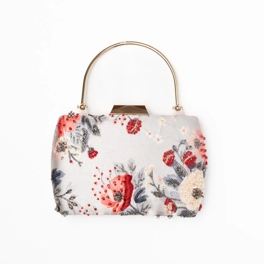 Bolso Maru Gris y Rojo