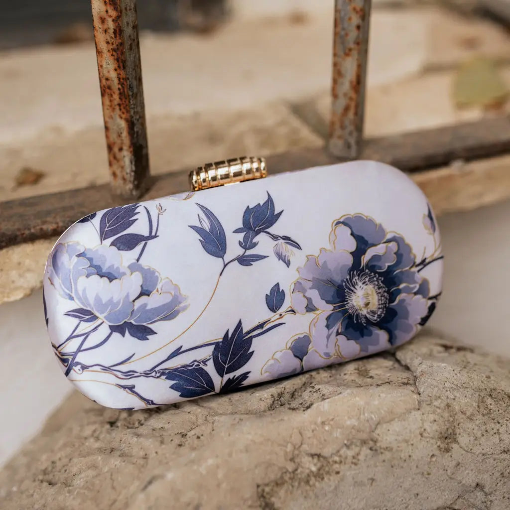 Bolso Ovalado Lennox Celine Azules y Beige