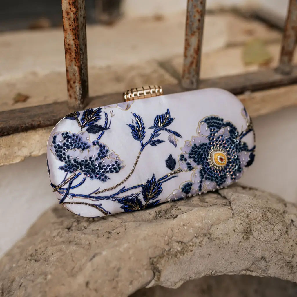 Bolso Ovalado Lennox Celine Azules y Beige